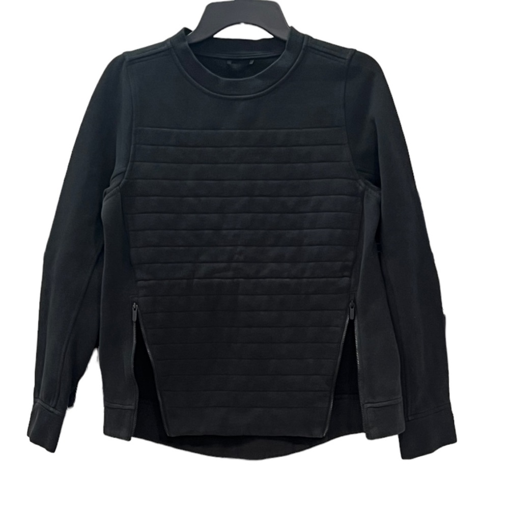 Lululemon Black Fleece Be True Crew Size 4 Quilted Sweatshirt EUC